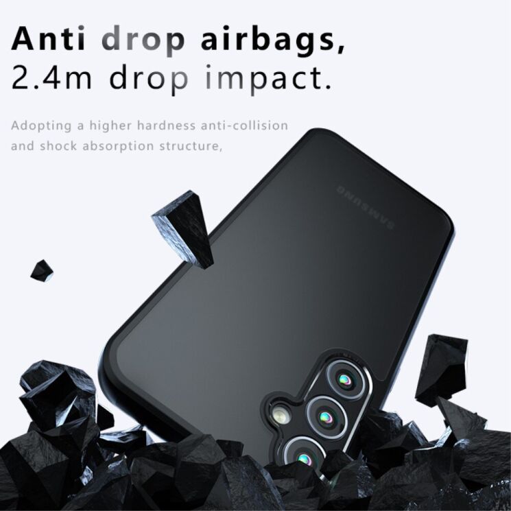 Защитный чехол Deexe Matte Skin для Samsung Galaxy S23 FE - Transparent / Black: фото 2 из 9