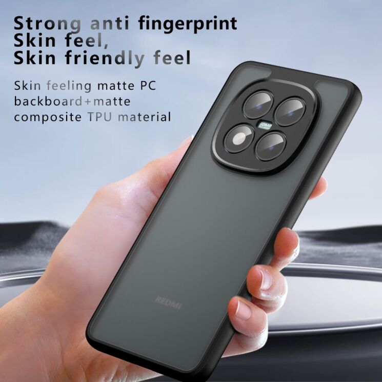Защитный чехол Deexe Matte Skin для Xiaomi Redmi Note 15 Pro Plus / Poco M8 Pro 5G - Black: фото 9 из 11