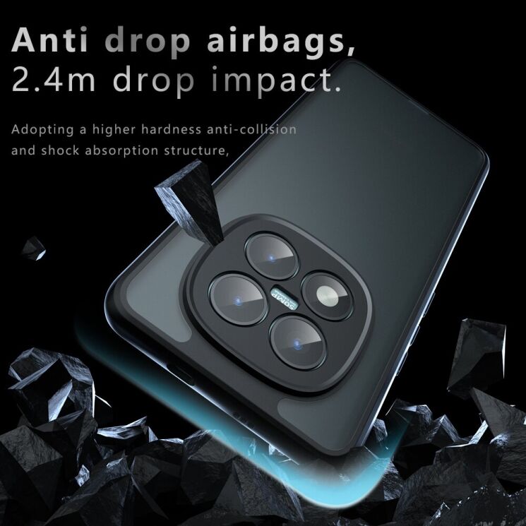 Защитный чехол Deexe Matte Skin для Xiaomi Redmi Note 15 Pro Plus / Poco M8 Pro 5G - Black: фото 5 из 11