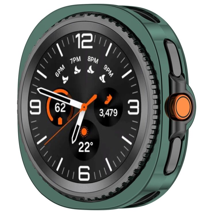 Защитный чехол Deexe Protective Frame для Samsung Galaxy Watch 8 Classic - Green: фото 2 из 3