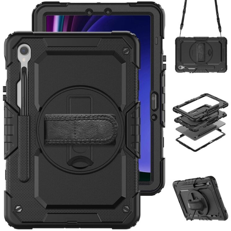 Защитный чехол Deexe Shockproof Case для Samsung Galaxy Tab S9 FE (X510/516) / Tab S10 FE (X520/526) - Black: фото 1 из 9
