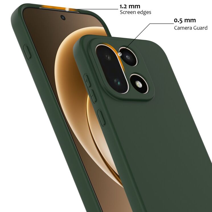 Защитный чехол Deexe Silicone Case with MagSafe для OnePlus 15 - Dark Green: фото 7 из 9