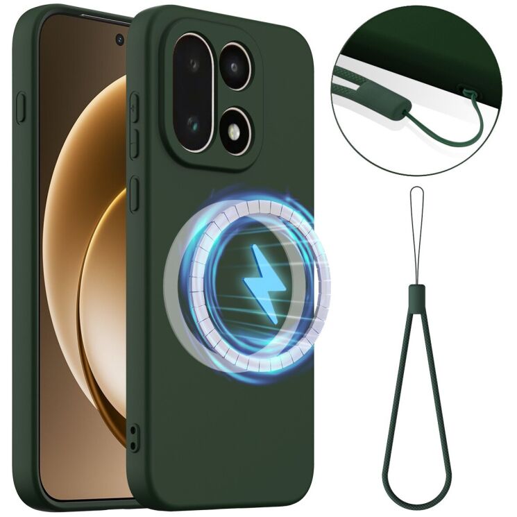 Защитный чехол Deexe Silicone Case with MagSafe для OnePlus 15 - Dark Green: фото 1 из 9