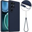 Защитный чехол Deexe Silicone Case with MagSafe для Samsung Galaxy S25 Ultra (S938) - Dark Blue (379511DB)