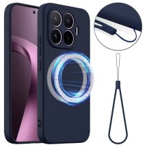 Защитный чехол Deexe Silicone Case with MagSafe для Xiaomi 17T - Dark Blue: фото 1 из 9