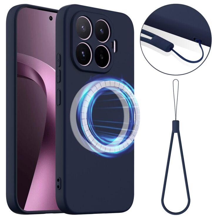 Защитный чехол Deexe Silicone Case with MagSafe для Xiaomi 17T - Dark Blue: фото 1 из 9