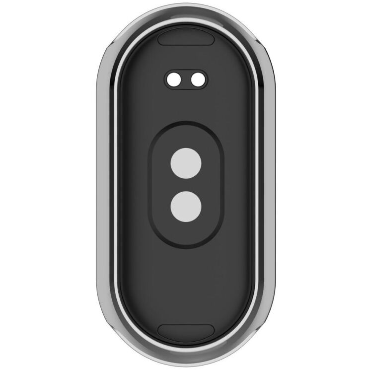 Защитный чехол Deexe Silicone Frame для Xiaomi Mi Smart Band 8 / 9 - Silver: фото 7 из 8