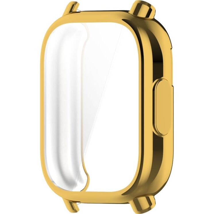Защитный чехол Deexe Silicone Frame для Xiaomi Redmi Watch 5 Active - Gold: фото 3 из 7