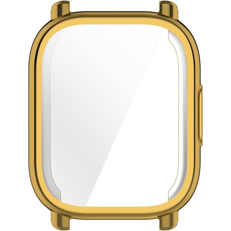 Защитный чехол Deexe Silicone Frame для Xiaomi Redmi Watch 5 Active - Gold: фото 5 из 7