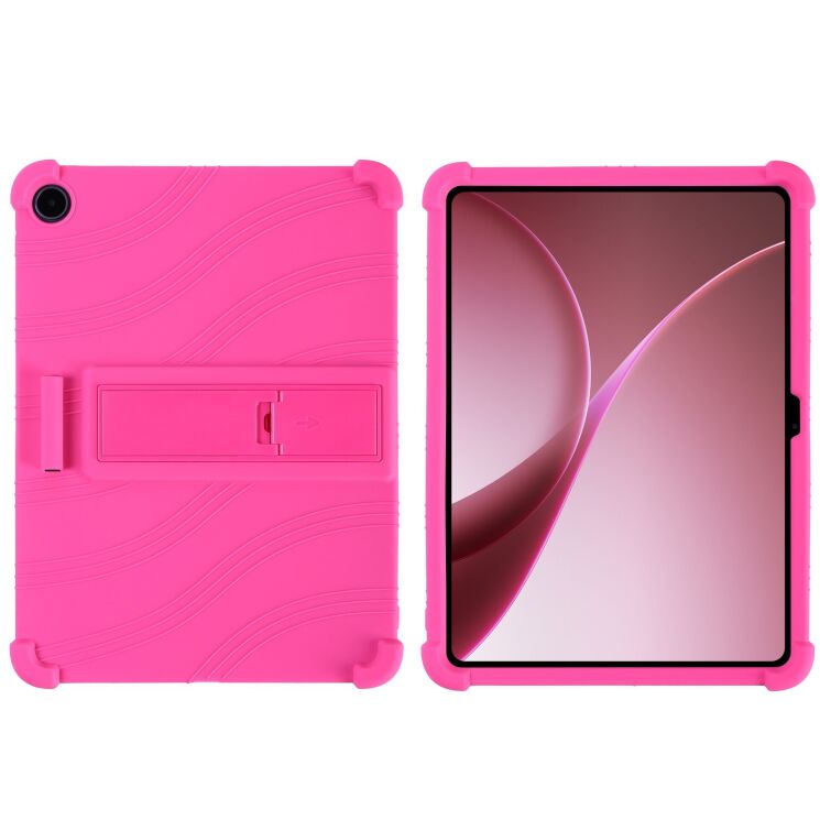 Захисний чохол Deexe Silicone Kickstand для OnePlus Pad Go 2 - Rose: фото 2 з 8