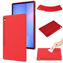 Захисний чохол Deexe Silicone Shell для Samsung Galaxy Tab S10 FE Plus - Red: фото 1 з 8