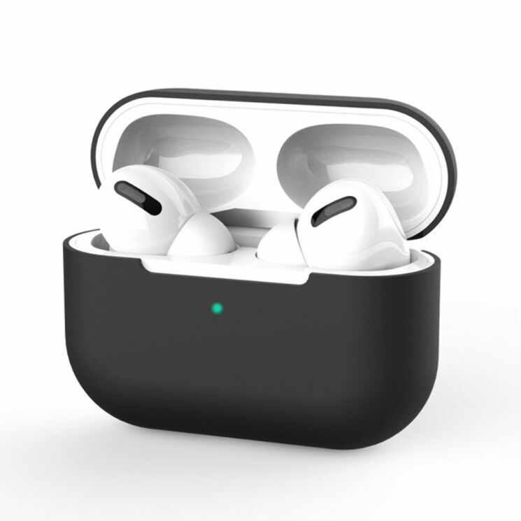 Захисний чохол Deexe Simple Style для Apple AirPods Pro - Black: фото 1 з 10