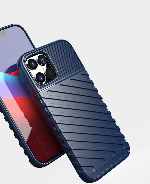 Защитный чехол Deexe Thunder Series для Apple iPhone 12 / iPhone 12 Pro - Black: фото 10 из 14