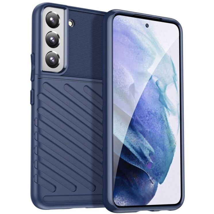 Защитный чехол Deexe Thunder Series для Samsung Galaxy S22 Plus - Blue: фото 1 из 8