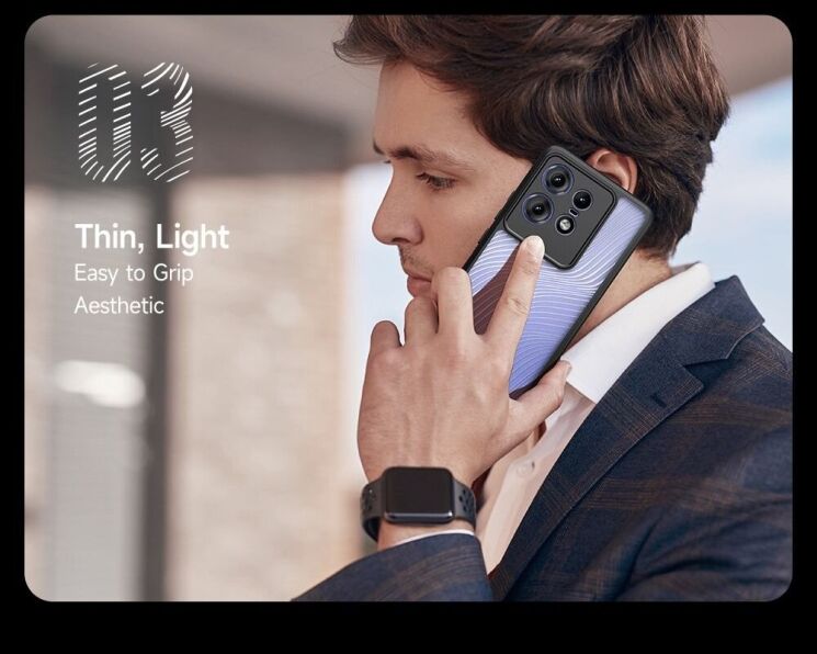 Защитный чехол DUX DUCIS Aimo Series для Motorola Edge 50 Pro - Black: фото 12 из 13