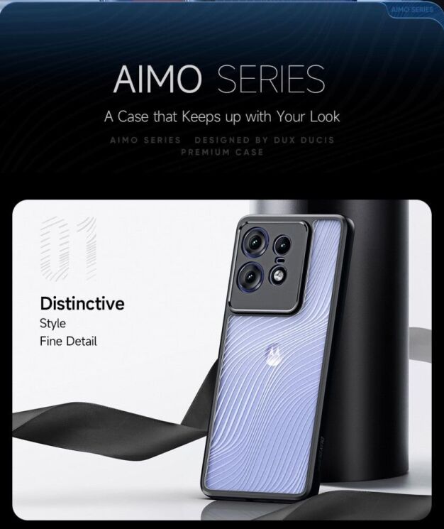 Защитный чехол DUX DUCIS Aimo Series для Motorola Edge 50 Pro - Black: фото 10 из 13