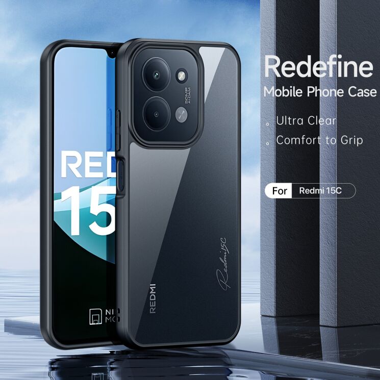 Захисний чохол DUX DUCIS Aimo Series для Xiaomi Redmi 15C - Black: фото 3 з 9
