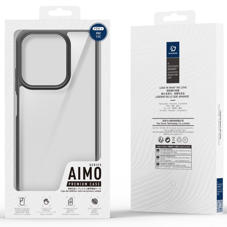 Захисний чохол DUX DUCIS Aimo Series для Xiaomi Redmi 15C - Black: фото 8 з 9