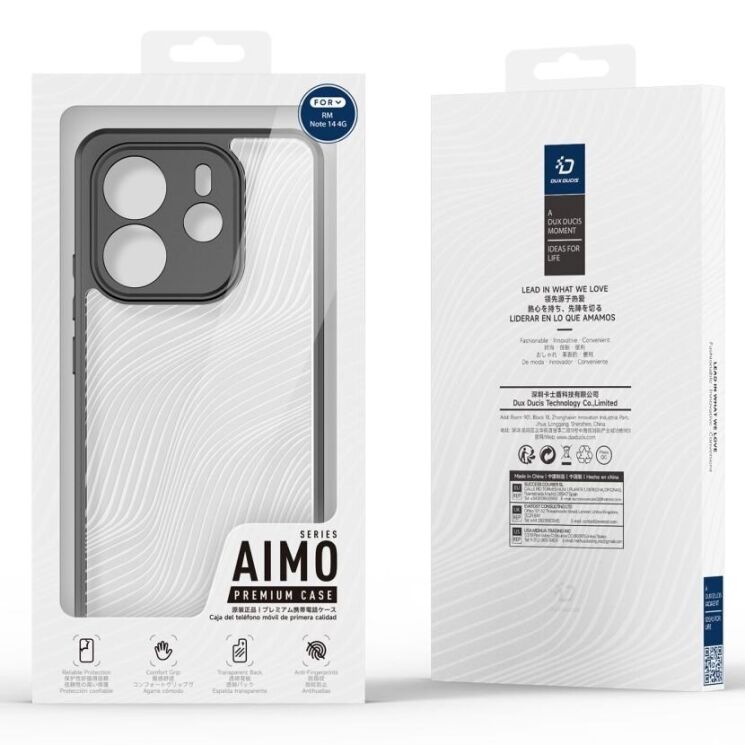 Защитный чехол DUX DUCIS Aimo Series для Xiaomi Redmi Note 14 4G - Black: фото 6 из 6