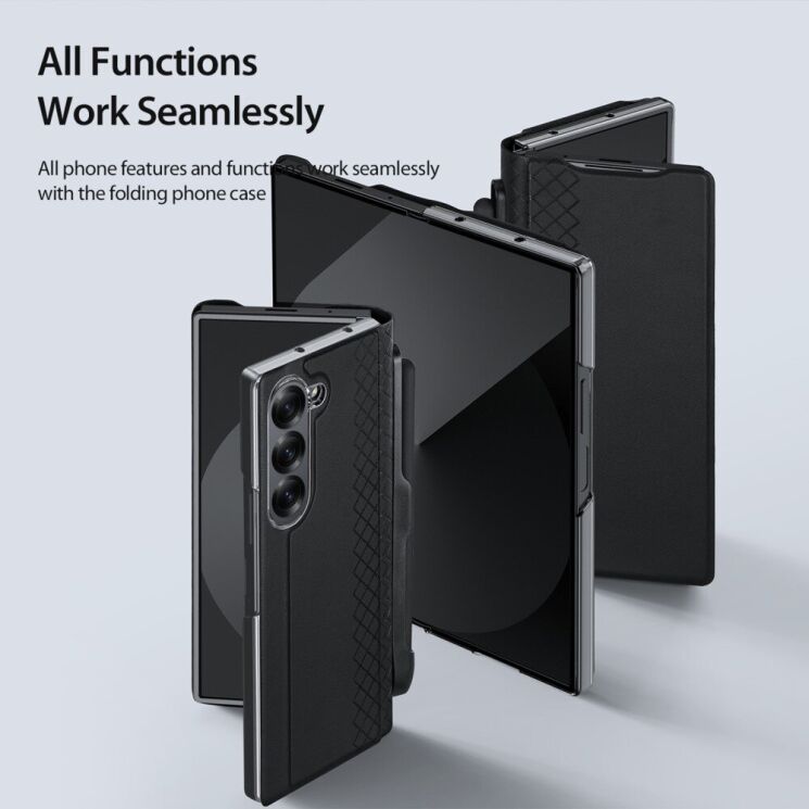 Защитный чехол DUX DUCIS Bril Series (S Pen) для Samsung Galaxy Fold 6 - Black: фото 6 из 12