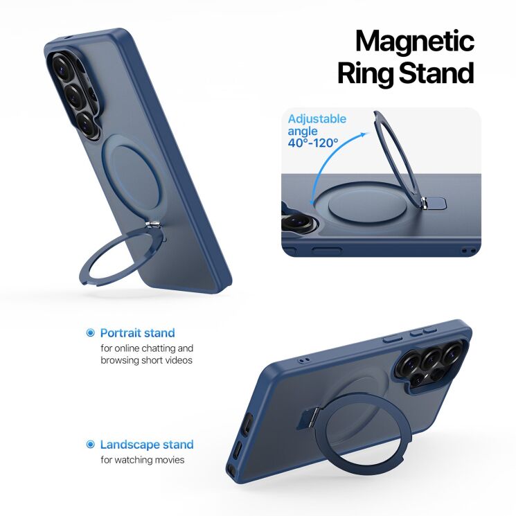 Захисний чохол DUX DUCIS Yind Series Stand для Samsung Galaxy S26 Ultra - Black: фото 10 з 11