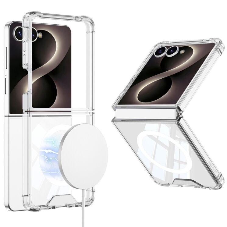 Защитный чехол GKK AirBag Mag для Samsung Galaxy Flip 8 - Transparent: фото 1 из 6