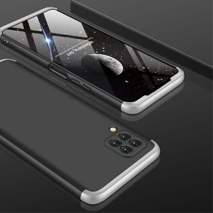 Захисний чохол GKK Double Dip Case для Huawei P40 Lite - Black / Silver: фото 2 з 8