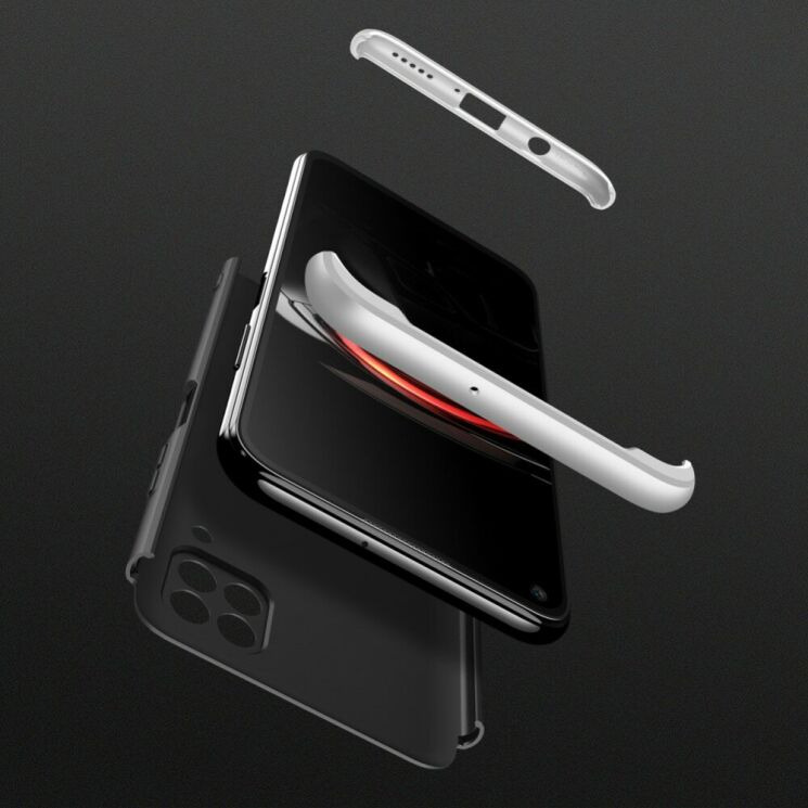 Захисний чохол GKK Double Dip Case для Huawei P40 Lite - Black / Silver: фото 4 з 8