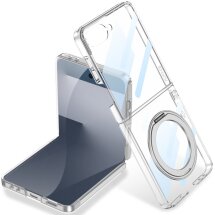 Защитный чехол GKK Elegant MagStand для Samsung Galaxy Flip 7 - Transparent: фото 1 из 9