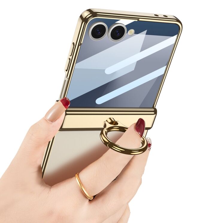 Защитный чехол GKK Hinge Ring для Samsung Galaxy Flip 7 - Champagne Gold: фото 2 из 10