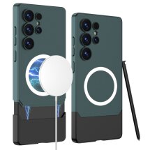 Защитный чехол GKK Magnetic Dip Case для Samsung Galaxy S24 Ultra (S928) - Green: фото 1 из 6