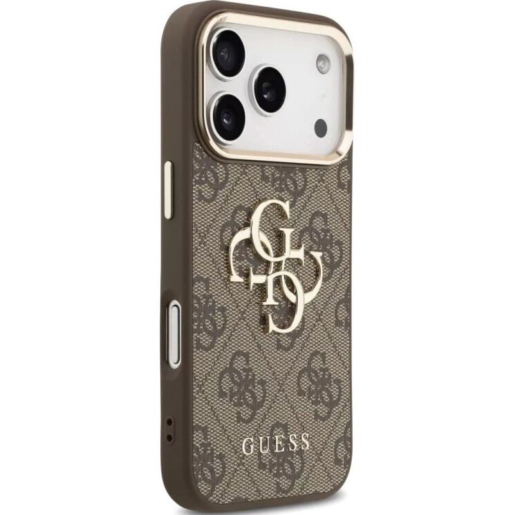 Захисний чохол Guess 4G Big 4G Classic Logo для iPhone 18 Pro Max / 17 Pro Max (GUHCP18X4GMGCBR) - Brown / Gold: фото 3 з 7