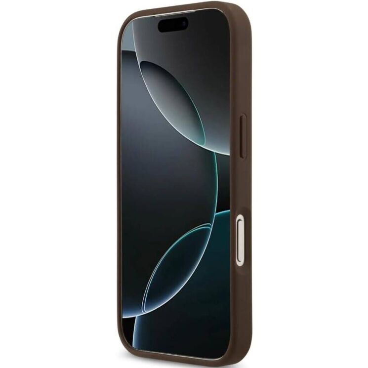 Защитный чехол Guess 4G Circle Classic Logo MagSafe для iPhone 17 Pro Max (GUHMP17XP4PGRSGW) - Brown: фото 5 из 8