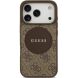 Защитный чехол Guess 4G Circle Classic Logo MagSafe для iPhone 17 Pro Max (GUHMP17XP4PGRSGW) - Brown (402878Z). Фото 2 из 8