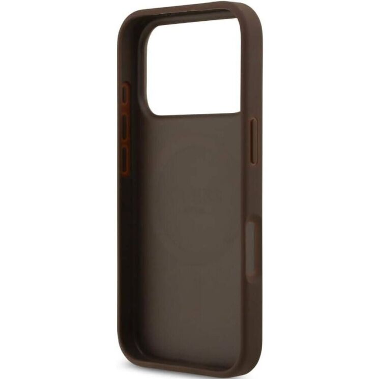 Защитный чехол Guess 4G Circle Classic Logo MagSafe для iPhone 17 Pro Max (GUHMP17XP4PGRSGW) - Brown: фото 7 из 8