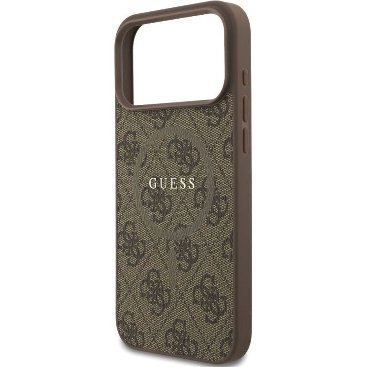 Защитный чехол Guess 4G Ring Classic Logo MagSafe для iPhone 17 Pro Max (GUHMP17XG4GFRW) - Brown: фото 6 из 8