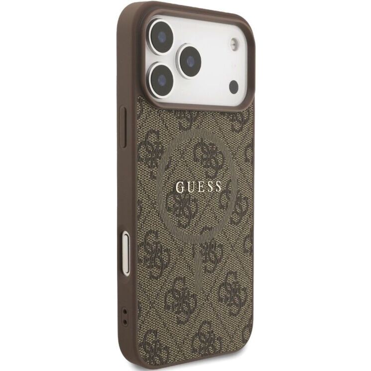 Защитный чехол Guess 4G Ring Classic Logo MagSafe для iPhone 17 Pro Max (GUHMP17XG4GFRW) - Brown: фото 4 из 8