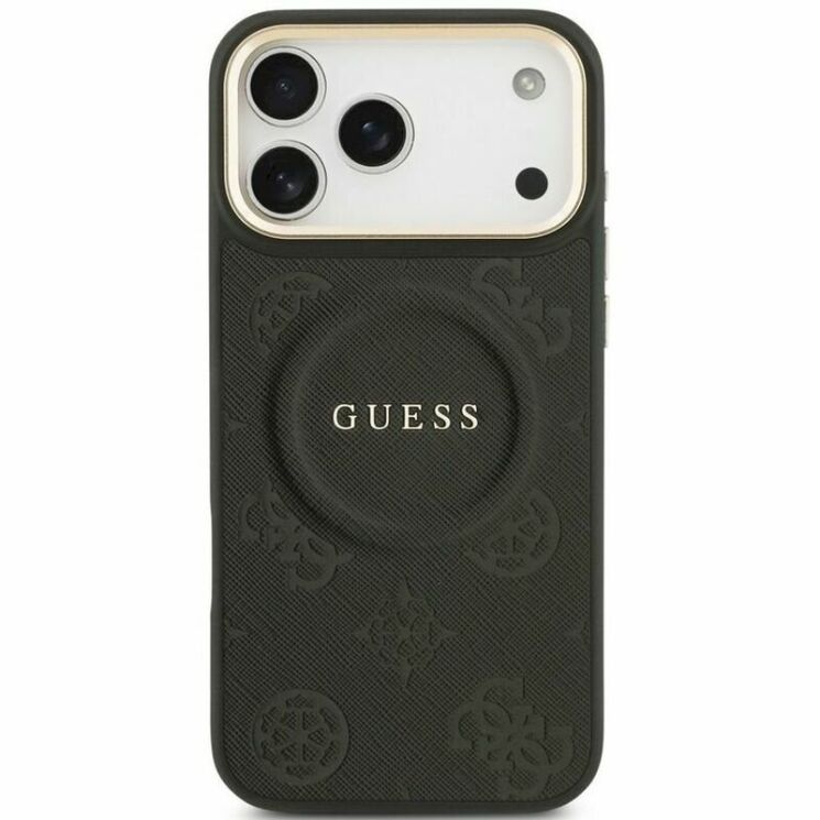Защитный чехол Guess Peony Hot Stamp MagSafe для iPhone 17 Pro Max (GUHMP17XPSAMSECK) - Black (411145B) Защитный чехол Guess Peony Hot Stamp MagSafe для iPhone 17 Pro Max (GUHMP17XPSAMSECK) - Black: фото 3 из 4