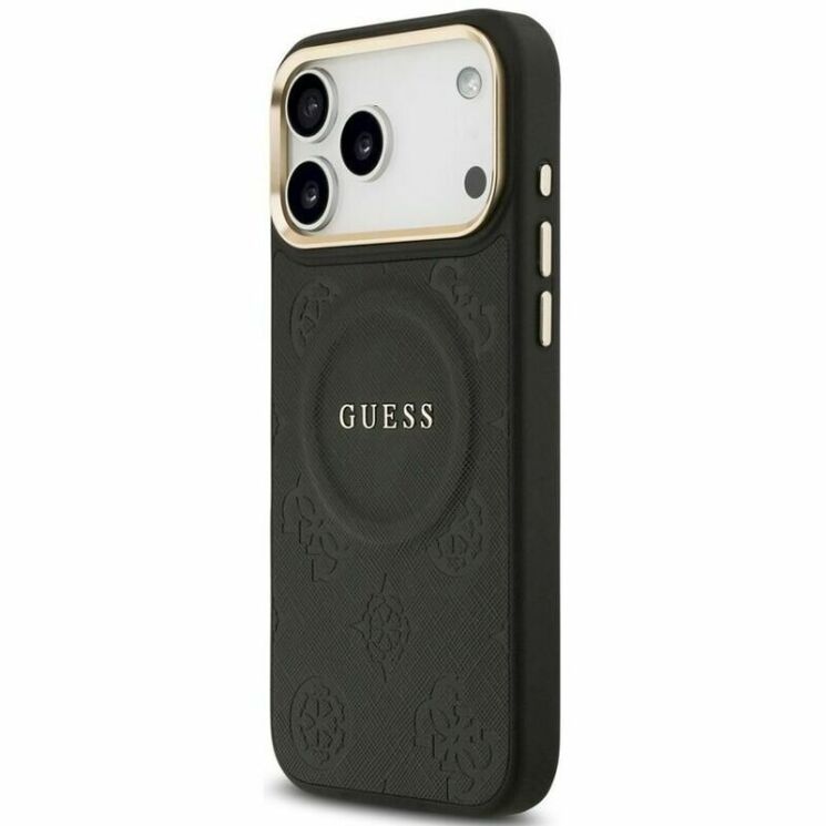 Защитный чехол Guess Peony Hot Stamp MagSafe для iPhone 17 Pro Max (GUHMP17XPSAMSECK) - Black (411145B) Защитный чехол Guess Peony Hot Stamp MagSafe для iPhone 17 Pro Max (GUHMP17XPSAMSECK) - Black: фото 2 из 4
