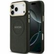 Защитный чехол Guess Peony Hot Stamp MagSafe для iPhone 17 Pro Max (GUHMP17XPSAMSECK) - Black (411145B)