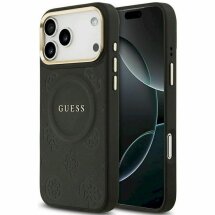 Защитный чехол Guess Peony Hot Stamp MagSafe для iPhone 17 Pro Max (GUHMP17XPSAMSECK) - Black: фото 1 из 4