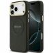 Защитный чехол Guess Peony Hot Stamp MagSafe для iPhone 17 Pro Max (GUHMP17XPSAMSECK) - Black (411145B). Фото 1 из 4