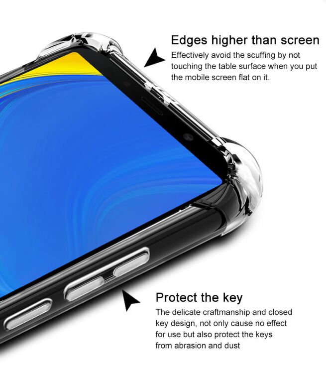Чохол з посиленими кутами IMAK Airbag MAX Case для Samsung Galaxy A9 2018 (A920) - Transparent: фото 10 з 13
