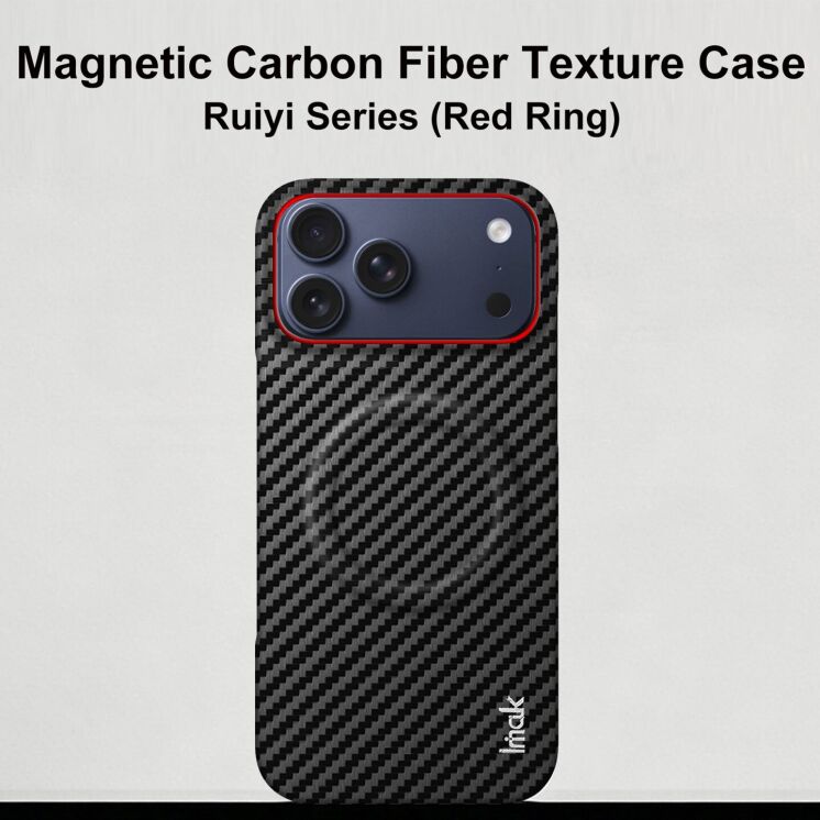 Защитный чехол IMAK Carbon Guard with MagSafe для Apple iPhone 18 Pro Max - Carbon Fiber: фото 4 из 10