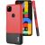 Захисний чохол IMAK Leather Series для Google Pixel 4A - Red / Black: фото 1 з 13