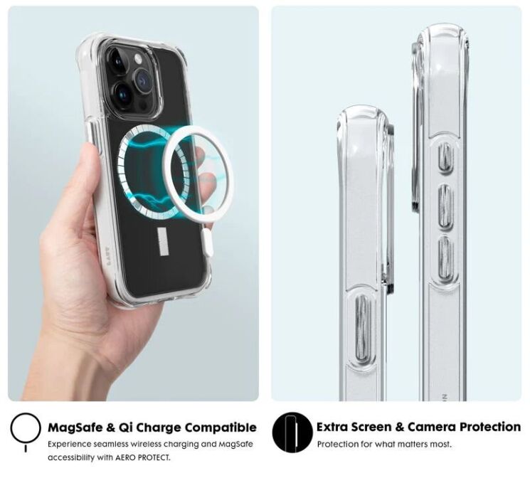 Защитный чехол Laut AERO PROTECT для Apple iPhone 15 Pro Max - White: фото 10 из 10
