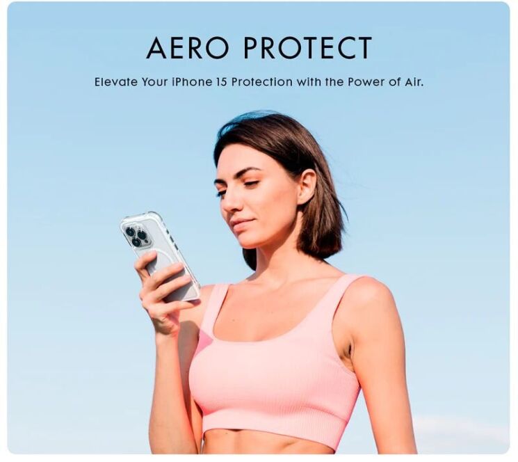 Защитный чехол Laut AERO PROTECT для Apple iPhone 15 Pro Max - White: фото 5 из 10