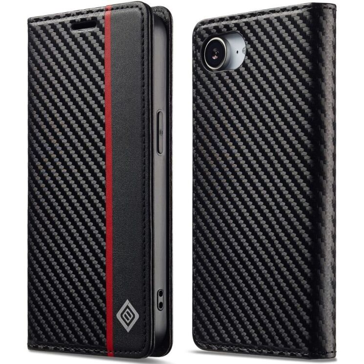 Защитный чехол LC.IMEEKE Carbon Fiber для Apple iPhone 16e - Vertical Stripe: фото 1 из 11