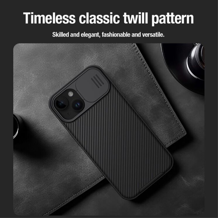 Защитный чехол NILLKIN CamShield Pro Magnetic для Apple iPhone 15 - Black: фото 13 из 13