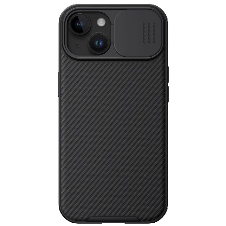 Защитный чехол NILLKIN CamShield Pro Magnetic для Apple iPhone 15 - Black: фото 1 из 13